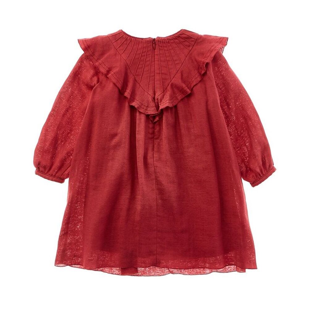 Chloé Girls  Ruffle Dress, Red - Picture 2 of 3
